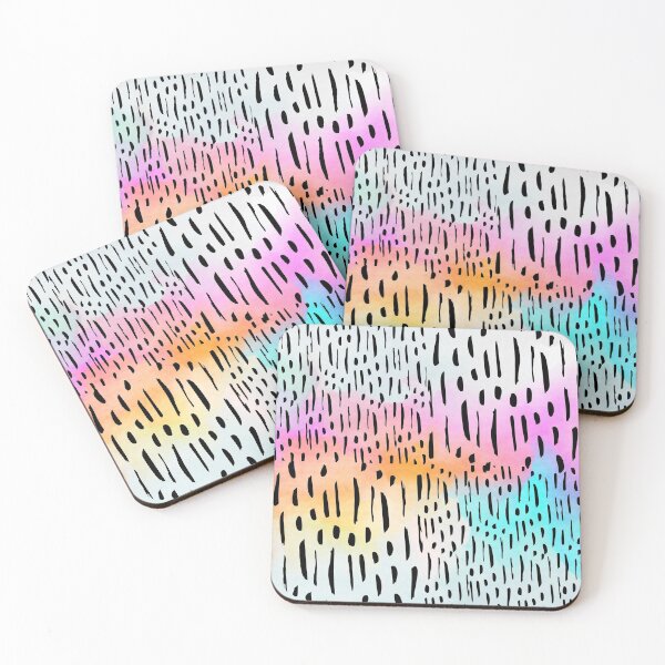 Item preview, Vertical Brush Strokes Chekered Pattern- Rainbow  designed and sold by Designs By YL.