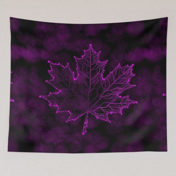 Item preview, Purple circuit board tech maple Leaf designed and sold by jc007.