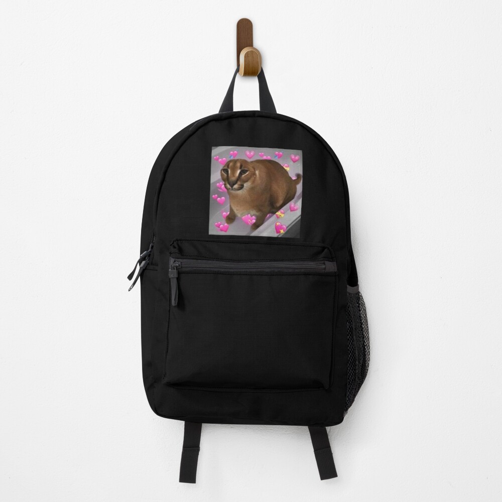 Middle finger cat backpack sale