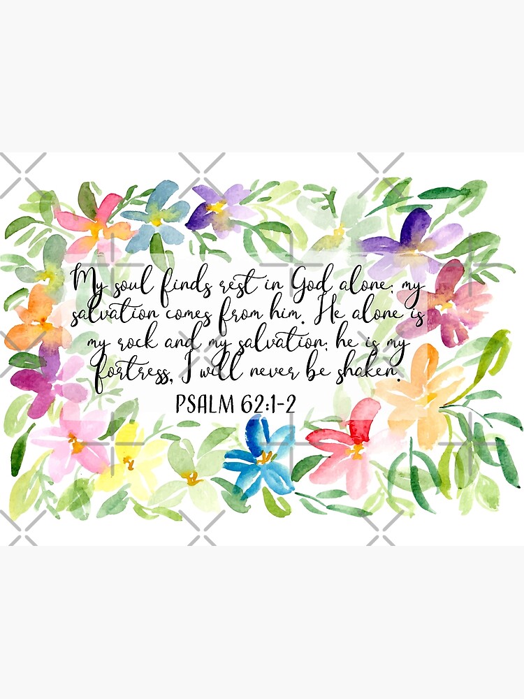 "My soul find rest in God alone Scripture Art" Poster for Sale by