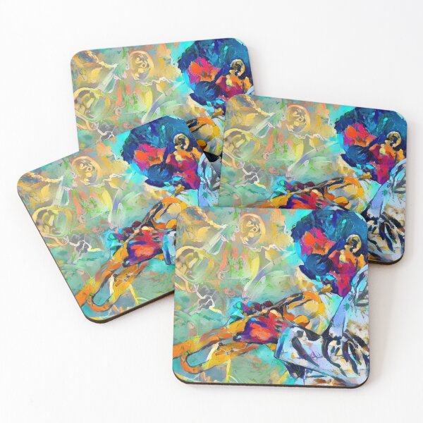 Item preview, Jazz State of Mind - Colorful Impressionism Trumpeters designed and sold by Realismagico.