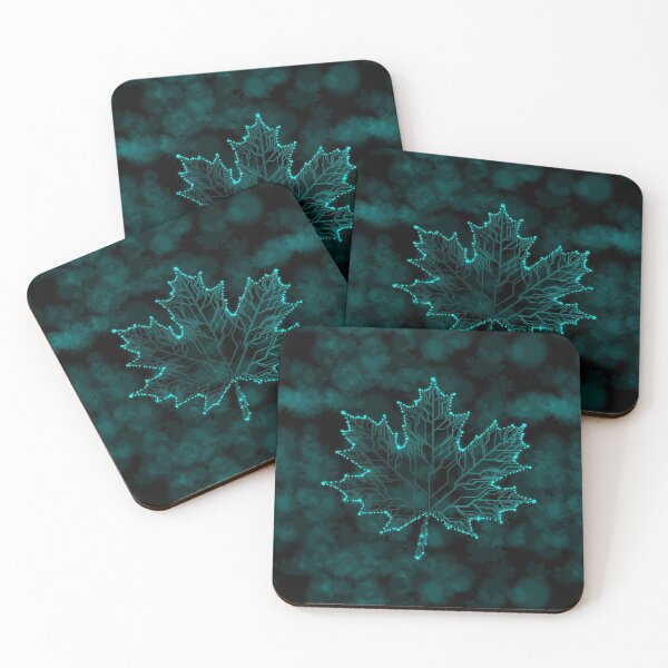Item preview, Light blue circuit board tech maple Leaf designed and sold by jc007.
