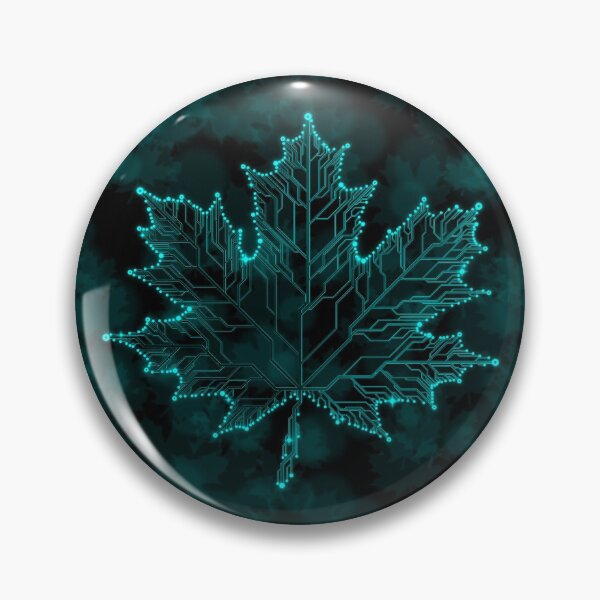 Item preview, Light blue circuit board tech maple Leaf designed and sold by jc007.