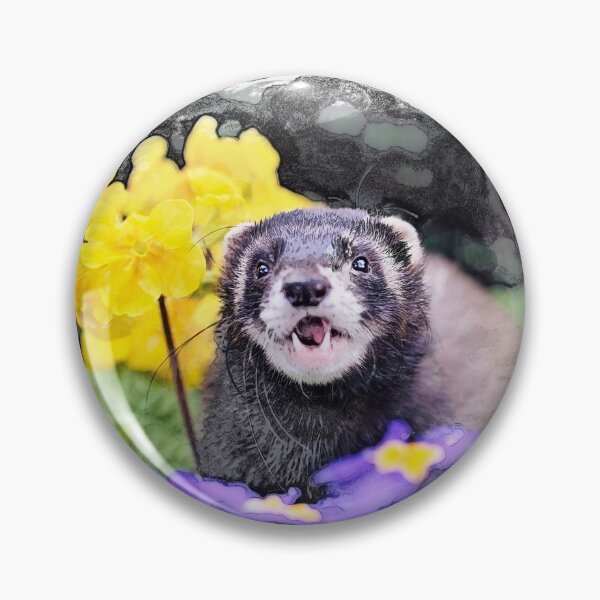 Item preview, Kalani Beautiful Dark Polecat Ferret designed and sold by PurpleBluesPets.