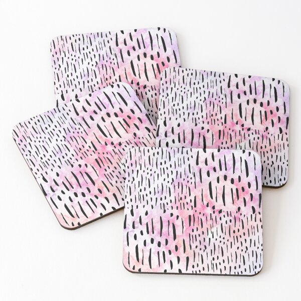 Item preview, Vertical Brush Strokes Chekered Pattern- Pink designed and sold by Designs By YL.