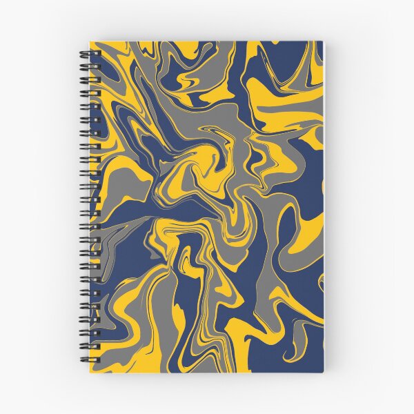 Item preview, Fusión abstracta azul marino, gris y amarillo designed and sold by WildNClassyFun.