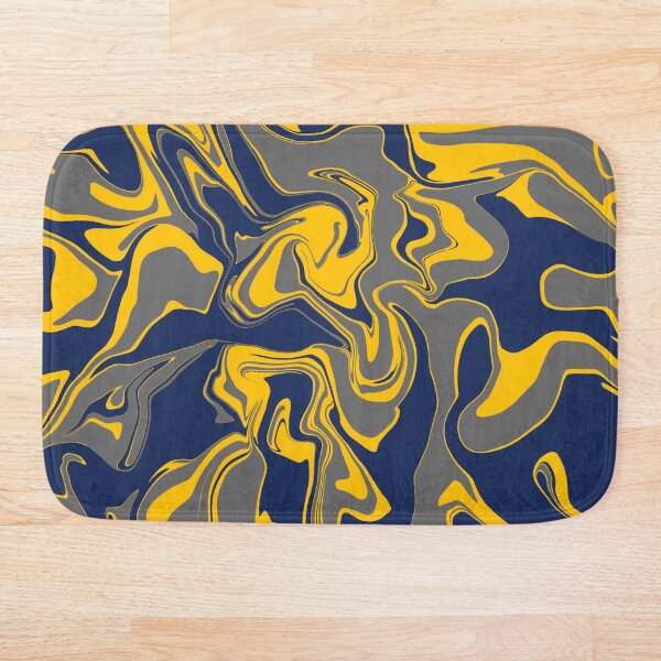 Item preview, Fusión abstracta azul marino, gris y amarillo designed and sold by WildNClassyFun.