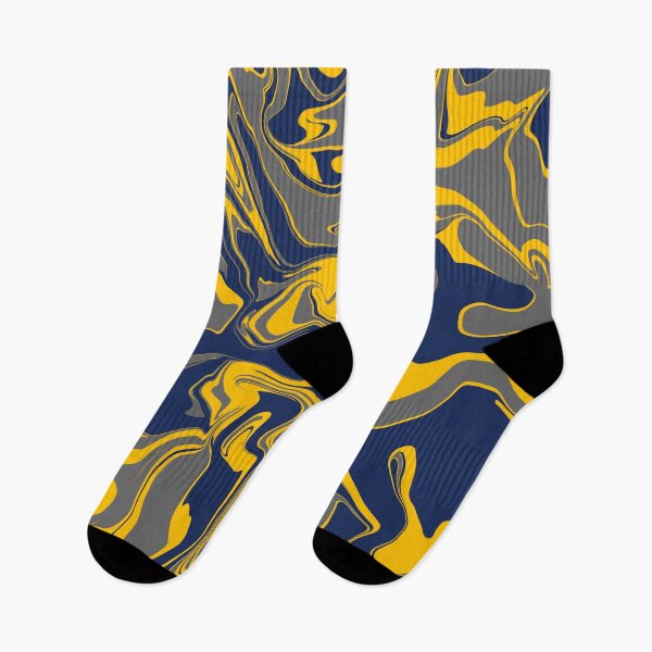 Item preview, Navy, Gray and Yellow Abstract Melt designed and sold by WildNClassyFun.