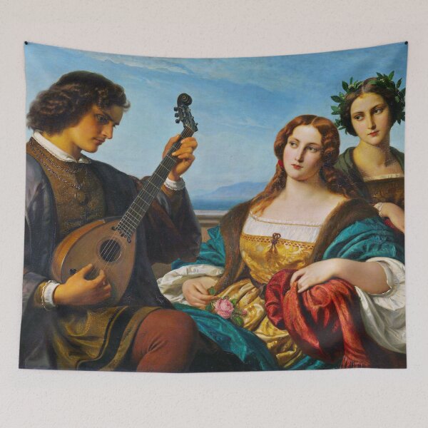 Item preview, Minstrel and two listening Ladies - Karl Ferdinand Sohn designed and sold by brushandframes.