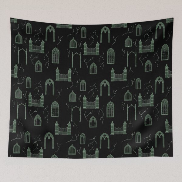 Item preview, Gothic Toile Green and Black designed and sold by coolcatkmart.