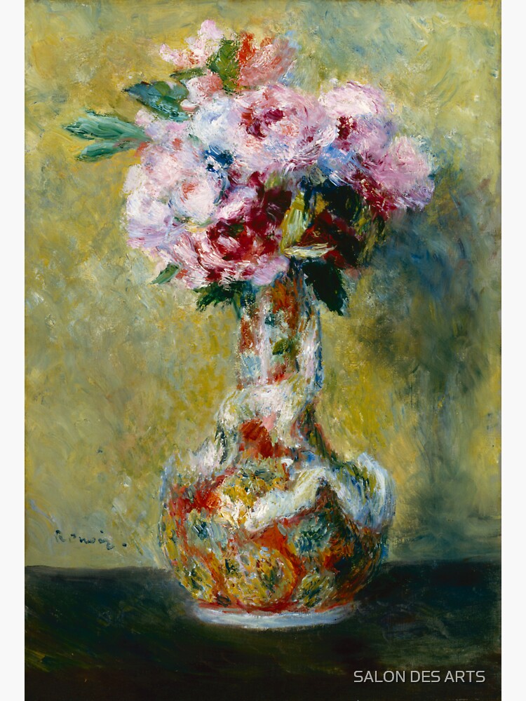 Red Roses in a Japanese Vase on a Gold Velvet Cloth