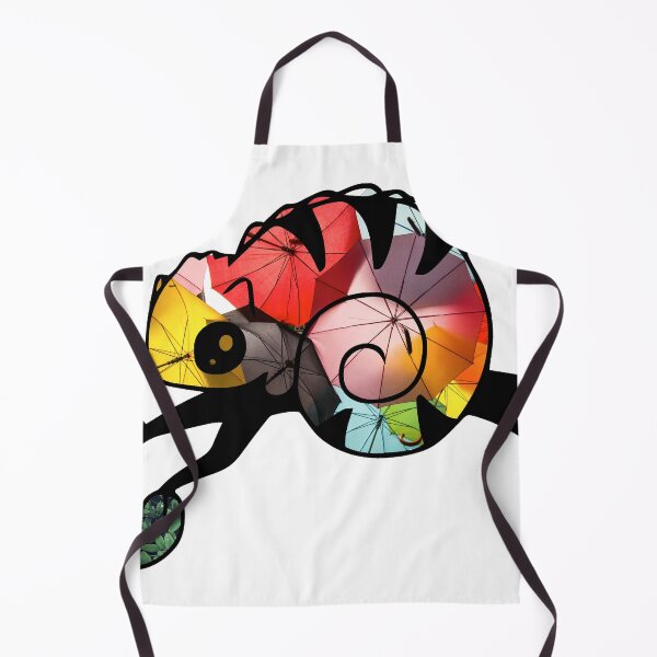 Item preview, Colorful Umbrella Chameleon on Treebranch designed and sold by BuzzySpaceBee.