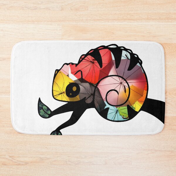 Item preview, Colorful Umbrella Chameleon on Treebranch designed and sold by BuzzySpaceBee.