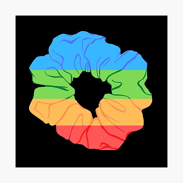 Item preview, Rainbow Scrunchie  designed and sold by Botany Co..