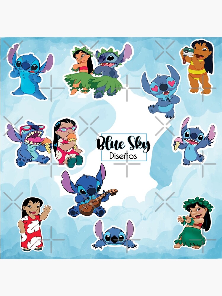 Lámina rígida for Sale con la obra «Lilo y Stitch» de