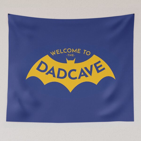 Item preview, Welcome to the Dad Cave blue yellow oval designed and sold by OddPop.