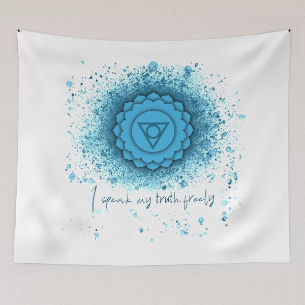 Artikelvorschau, Hals-Chakra-Design / Ich spreche meine Wahrheit frei aus entworfen und verkauft von blacklittlemoon.