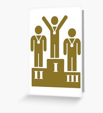 Podium champion medal Greeting Card