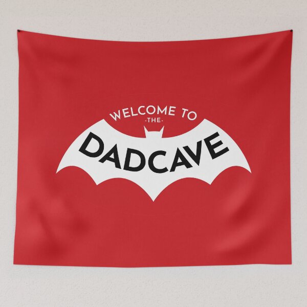 Item preview, Welcome to the Dad Cave red black oval designed and sold by OddPop.