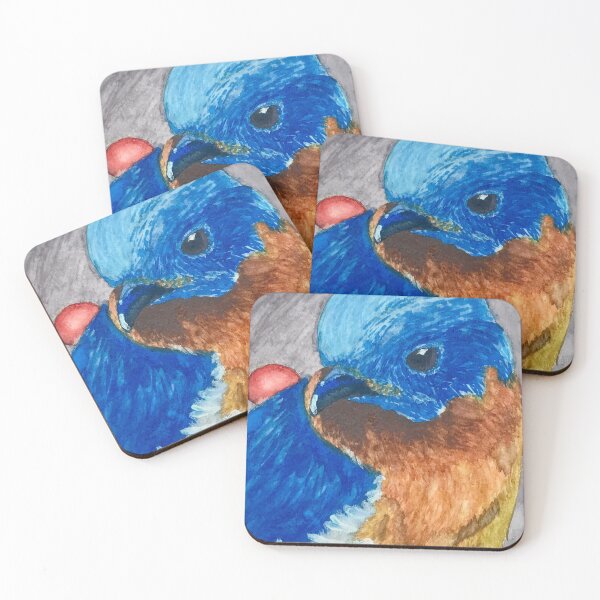 Item preview, Watercolor Blue Bird Painting designed and sold by Lady-Lilac.