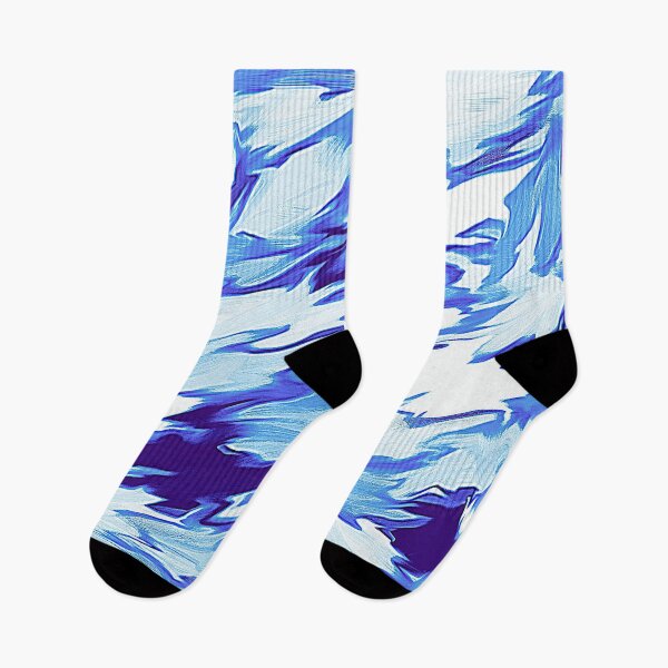 Item preview, Abstract Expressionistic Digital Painting in Blue and White designed and sold by LaRoach Digital Arts.