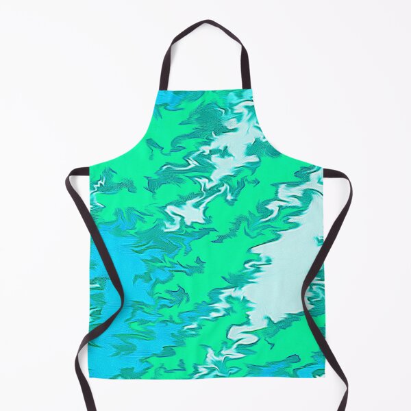 Aperçu de l'œuvre Peinture numérique expressionniste abstraite en vert, bleu et turquoise créée et vendue par LaRoach Digital Arts.