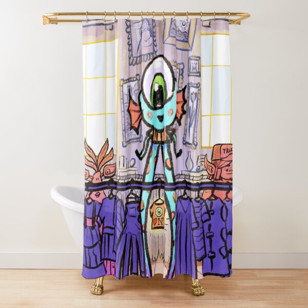 Thrift Store Alien Shower Curtain