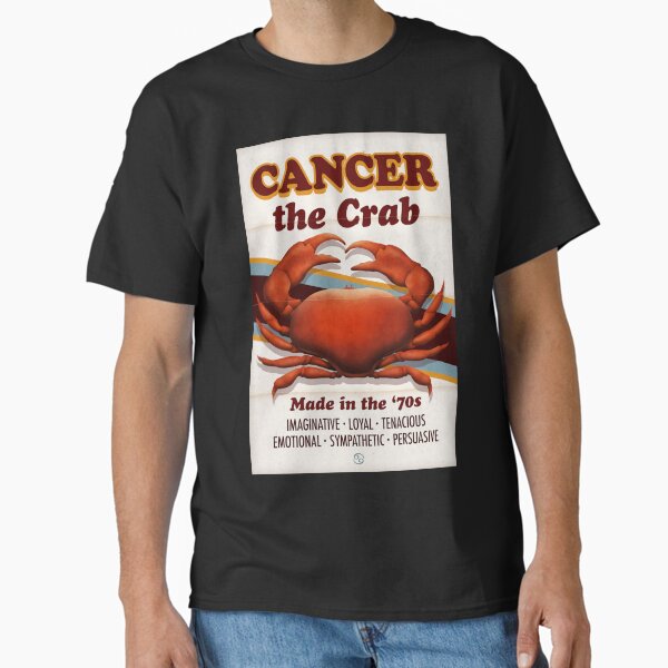 Cancer the Crab Zodiac Sign Astrology ‘70s Classic T-Shirt