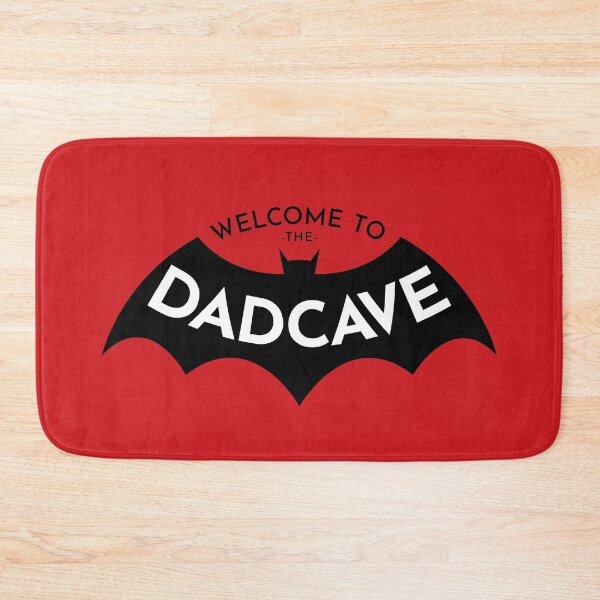 Item preview, Welcome to the Dad Cave black on red designed and sold by OddPop.