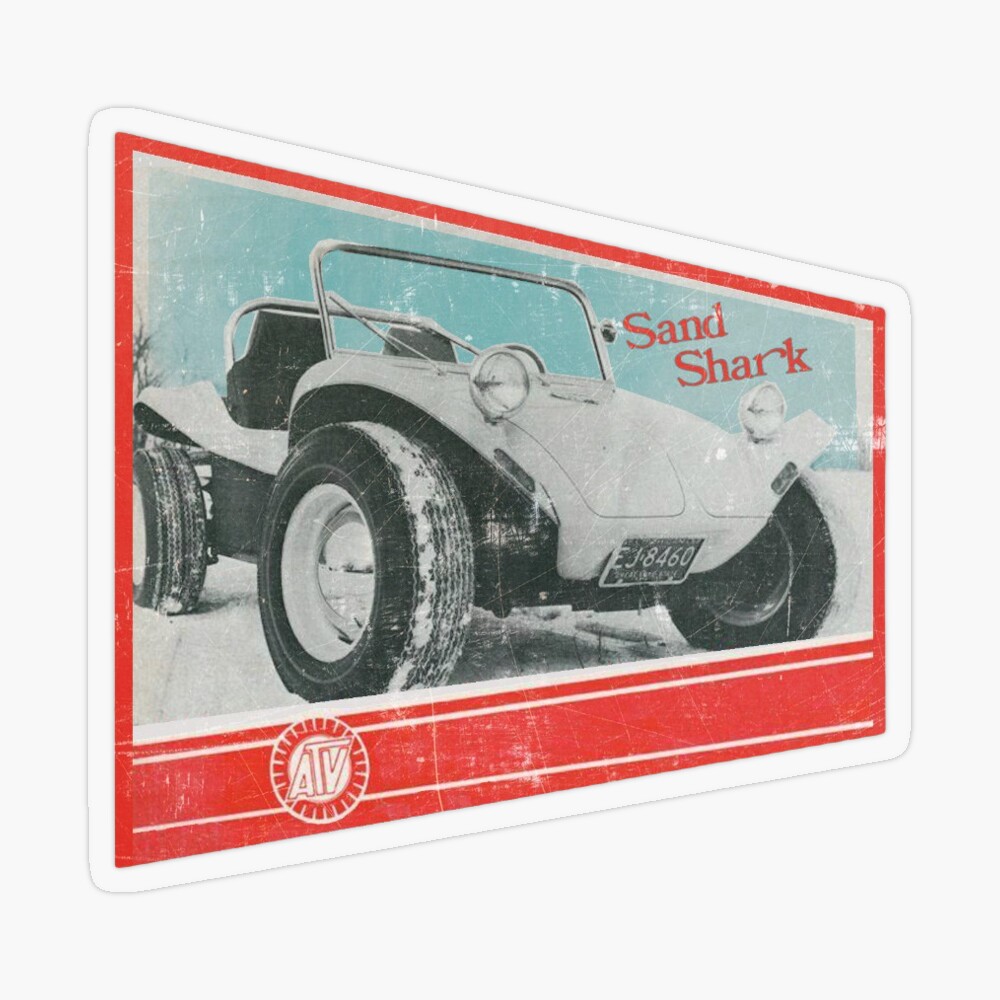 Sand Shark Vintage Dune Buggy Decal Sticker for Sale by SimonAllen Redbubble