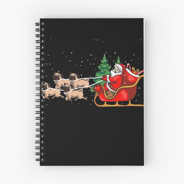 Item preview, Santa Pug Reindeer Moon Sleighs Gliding Xmas designed and sold by MakeGoodChoices.