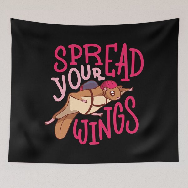 Item preview, Spread Your Wings Motivational Flying Squirrel designed and sold by Hoiho Adventure Shirts.
