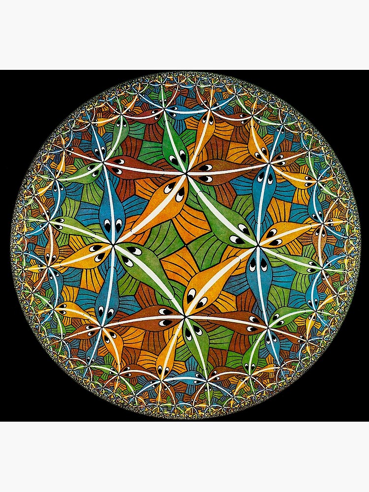 Disover Circle Limit III, by Maurits Cornelis Escher Premium Matte Vertical Poster