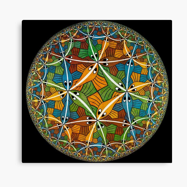 Circle Limit III, by Maurits Cornelis Escher Canvas Print