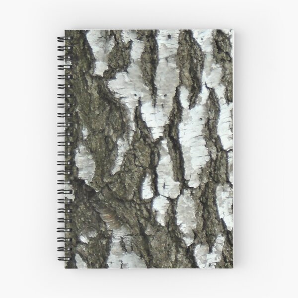 Item preview, Spiral Notebook Tree Bark Pattern Grey and White designed and sold by H3designs.