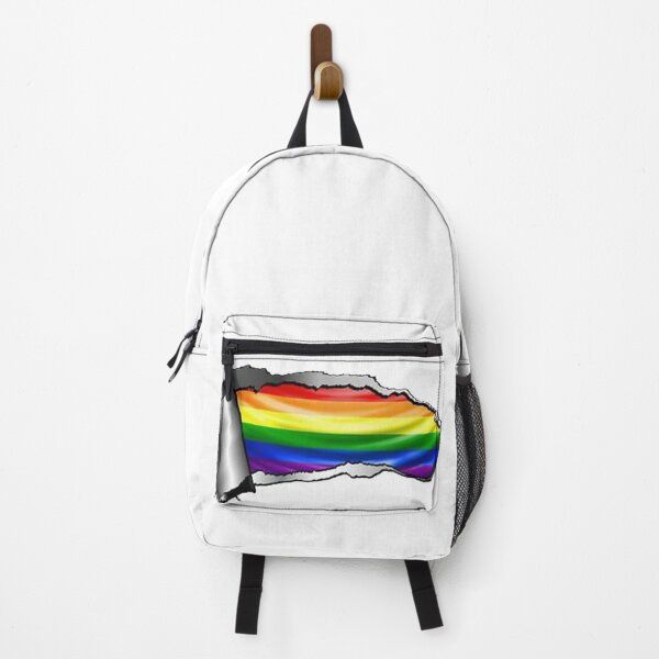 Item preview, Ripped Shirt Art LGBT Rainbow Flag T-Shirt Mask Duvet Stickers & More designed and sold by J Electro AI Art.