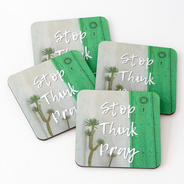 Item preview, Cactus at the Door | Stop, Think, & Pray designed and sold by AdoptKM.