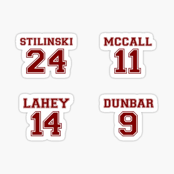 Teen Wolf Jersey Numbers Sticker