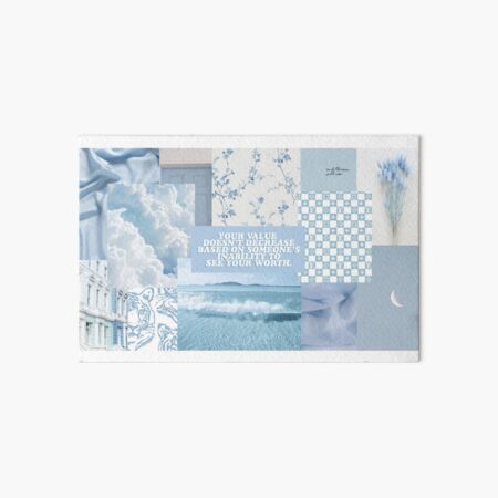 Light Blue Aesthetic Photo Collage Baby Blue Wall Collage 