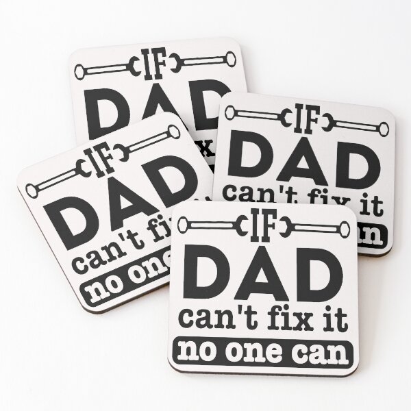 Item preview, If Dad Cant Fix it No One Can Quote Wording Text Black with Spanners designed and sold by WearWolfDesigns.