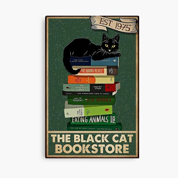 The Black Cat Book Store Canvas Print
