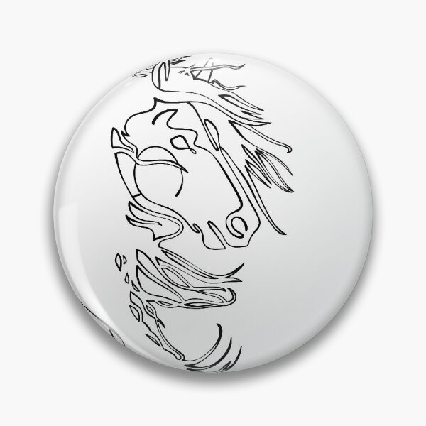 Item preview, Zen Lines Majestic Mane (black line)  designed and sold by HijinksStudio.