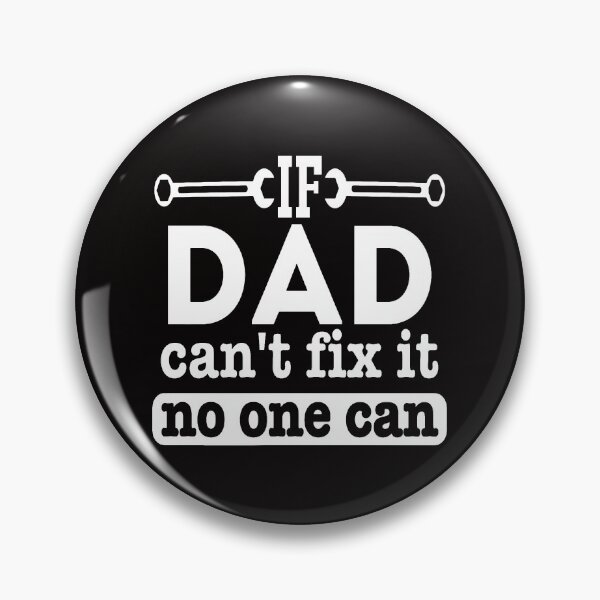 Item preview, If Dad Cant Fix it No One Can Quote Wording Text White with Spanners designed and sold by WearWolfDesigns.
