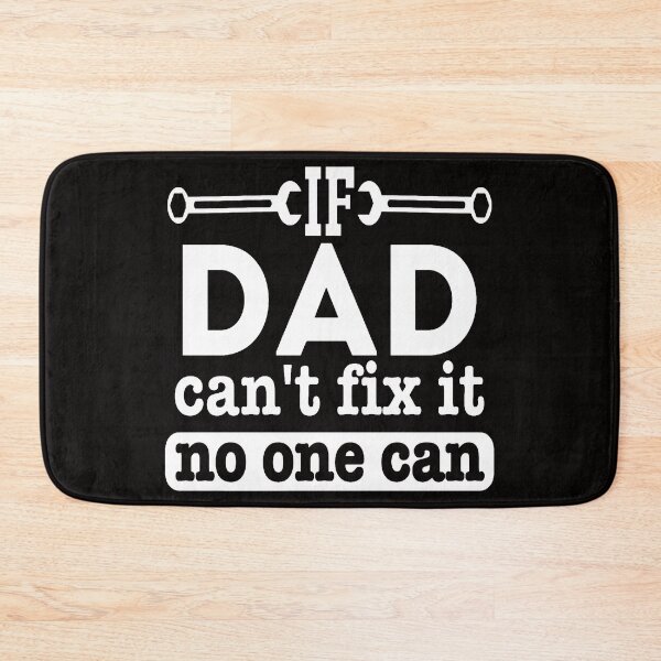 Item preview, If Dad Cant Fix it No One Can Quote Wording Text White with Spanners designed and sold by WearWolfDesigns.