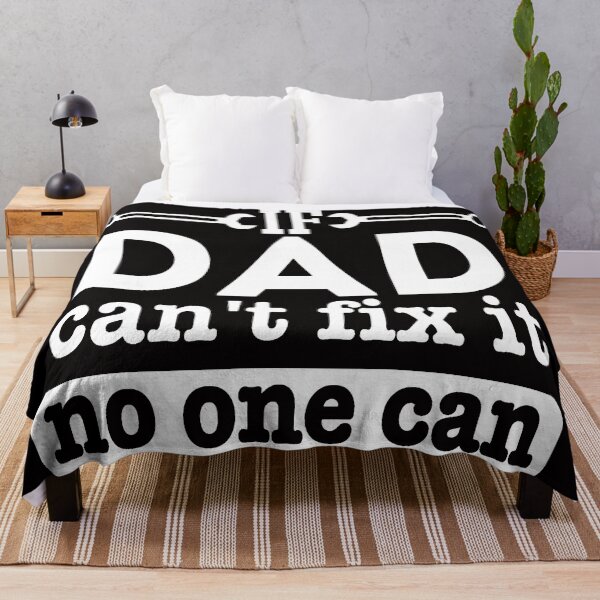 Item preview, If Dad Cant Fix it No One Can Quote Wording Text White with Spanners designed and sold by WearWolfDesigns.