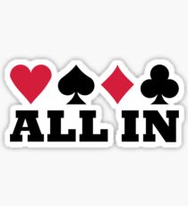 Poker all in Sticker
