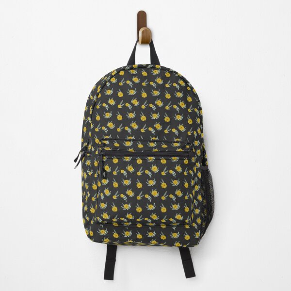 Dandelions Rosemary and Thyme Black Background Backpack