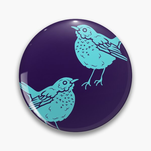 Item preview, Teal songbird pattern designed and sold by TheWaterBirds.
