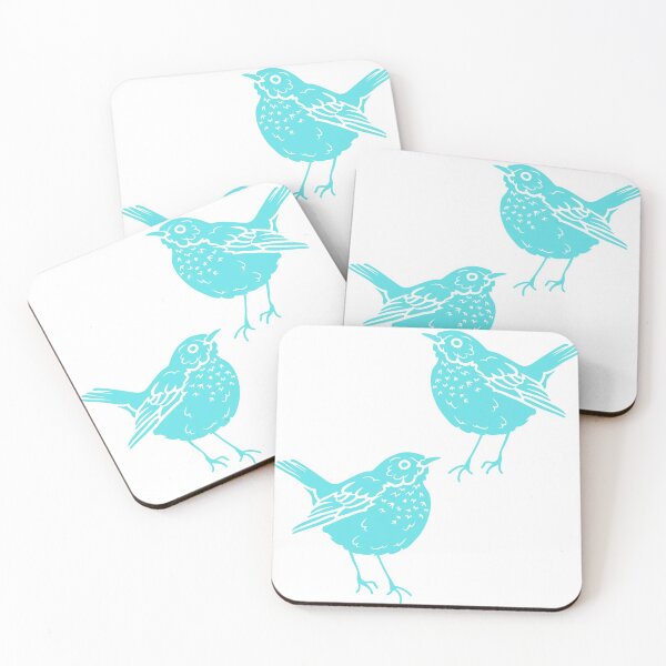 Item preview, Teal songbird pattern designed and sold by TheWaterBirds.