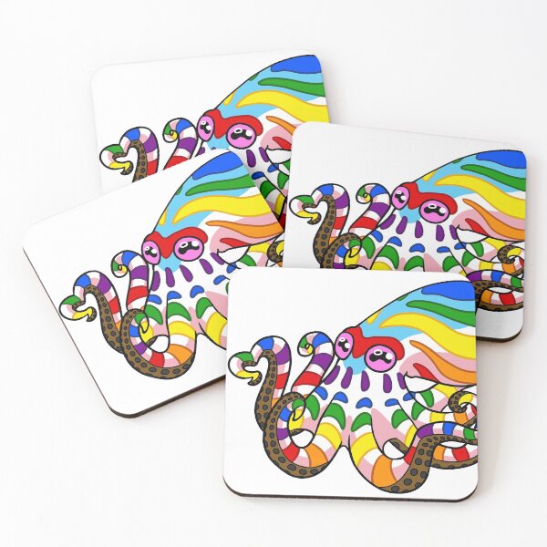 Item preview, Progress Pride Rainbow Octopus designed and sold by aevios.